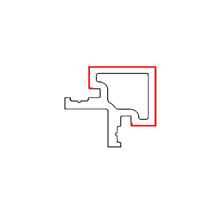 Profil composite d'angle Chêne Winchester 2,9m