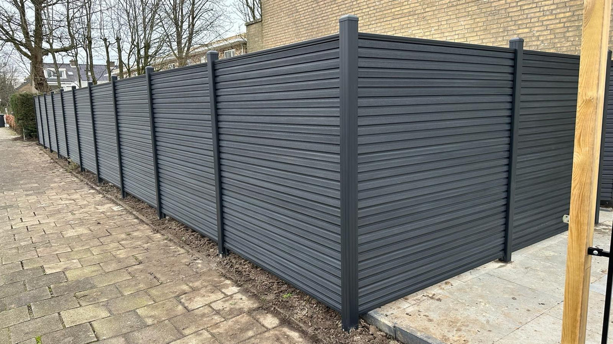 Clôture en composite ANTHRACITE rhombus