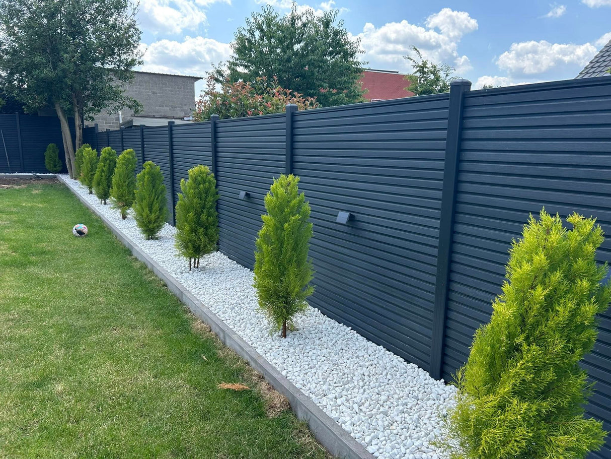 Clôture en composite ANTHRACITE rhombus