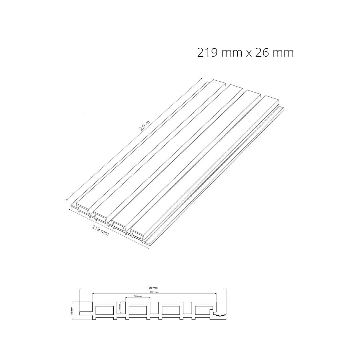 Panneau composite Premium Silver Grey 290cm