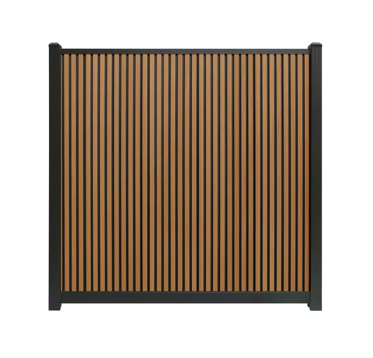 Clôture en composite TEAK/NOIR rhombus VERICAL Facadeck