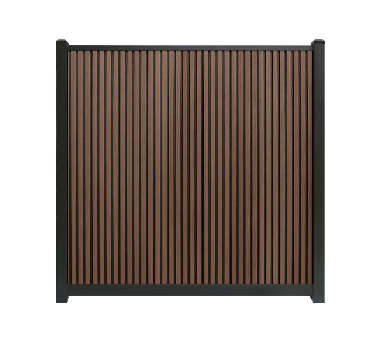 Clôture en composite WALNUT/NOIR rhombus VERTICAL Facadeck