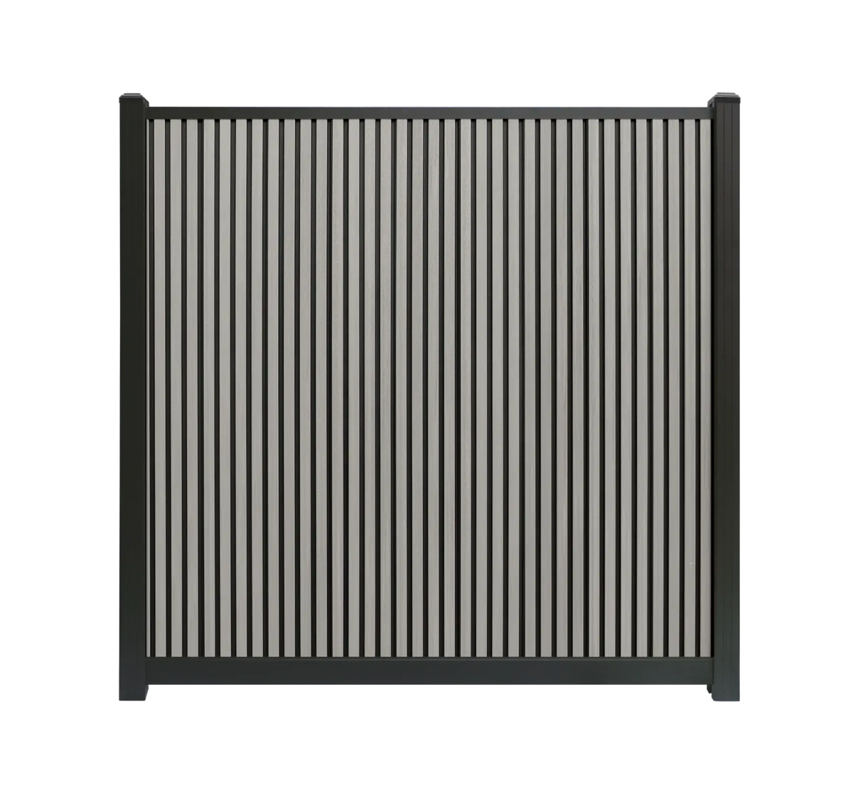 Clôture en composite GRIS CLAIR/NOIR rhombus VERICAL Facadeck