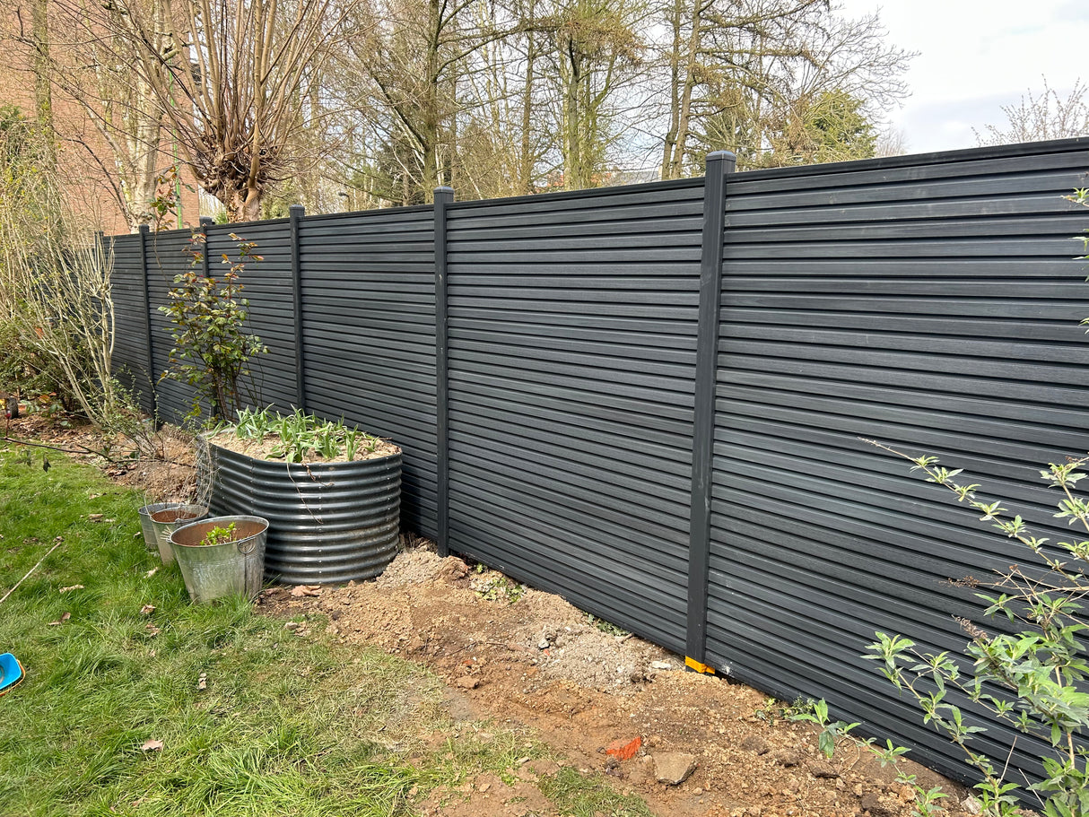 Clôture en composite ANTHRACITE rhombus