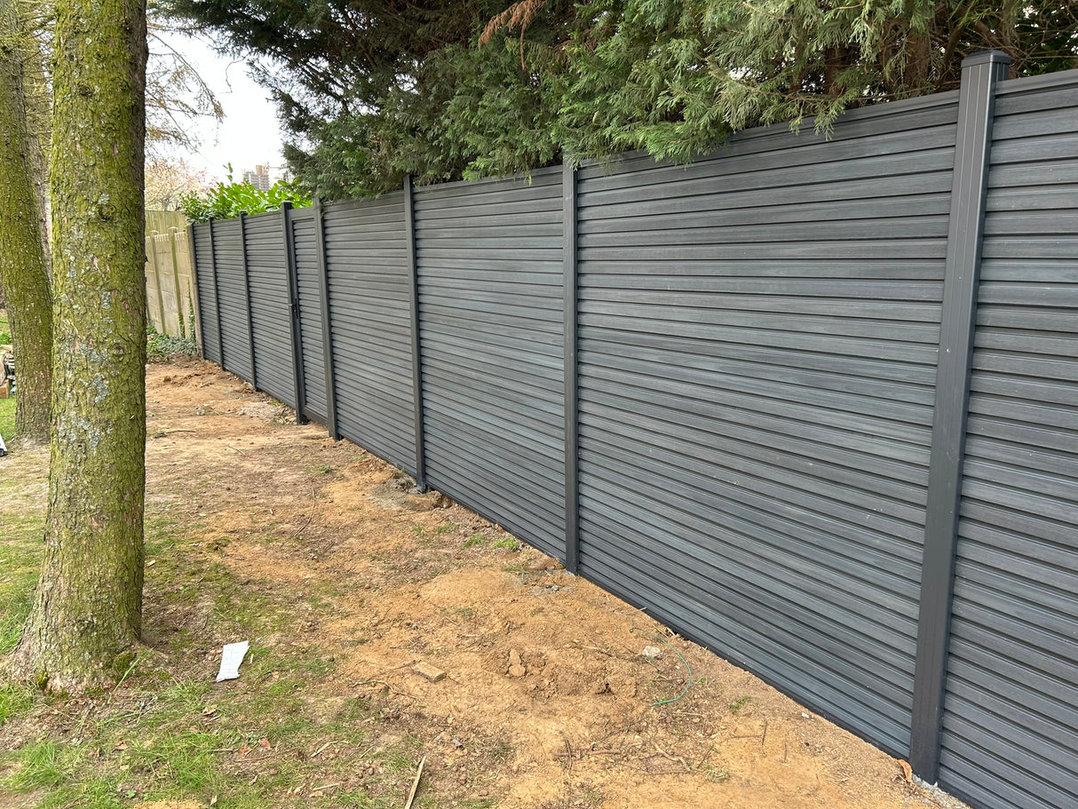 Clôture en composite ANTHRACITE rhombus