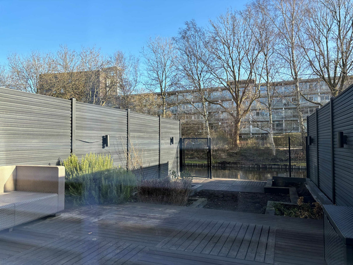 Clôture en composite ANTHRACITE rhombus