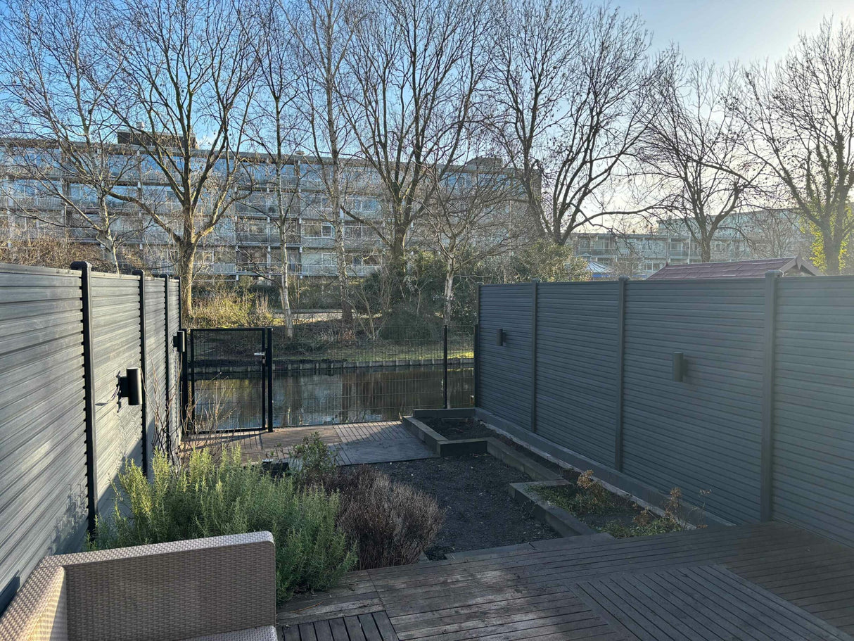 Clôture en composite ANTHRACITE rhombus