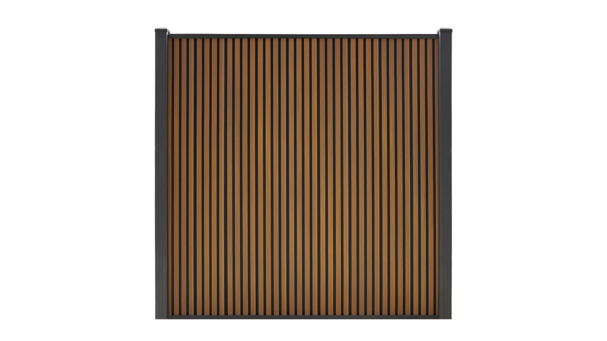 Clôture en composite TEAK rhombus VERICAL