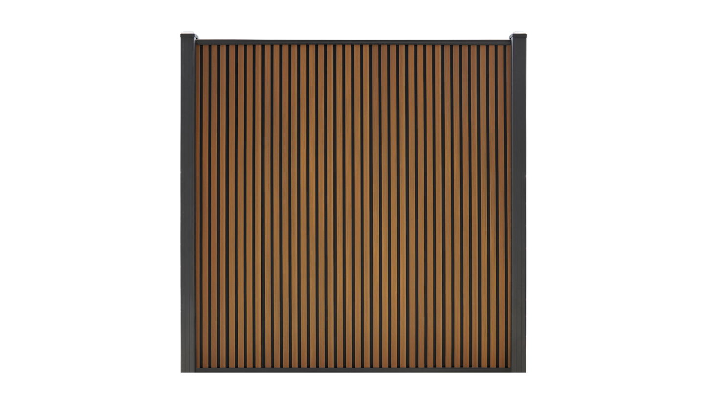 Clôture en composite TEAK rhombus VERICAL
