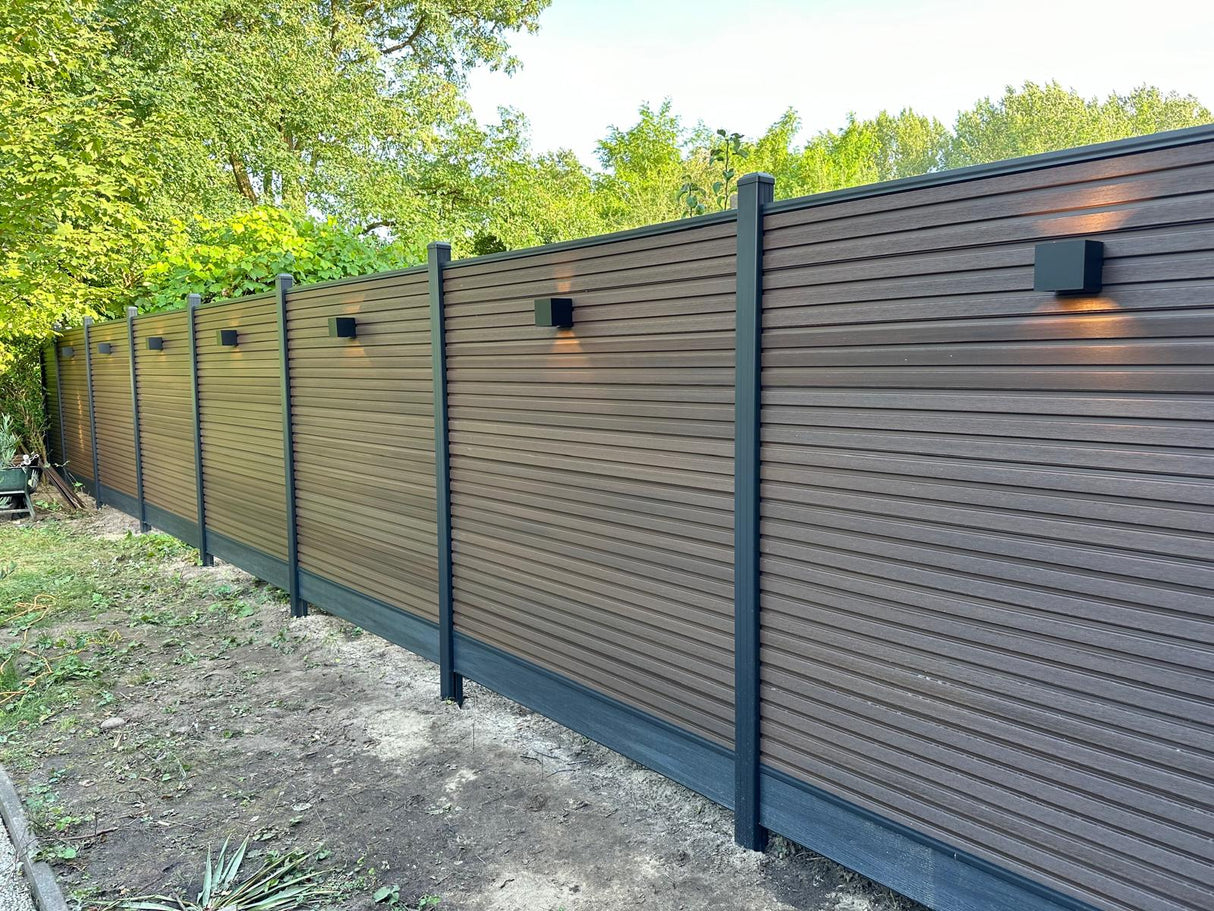 Clôture en composite WALNUT rhombus