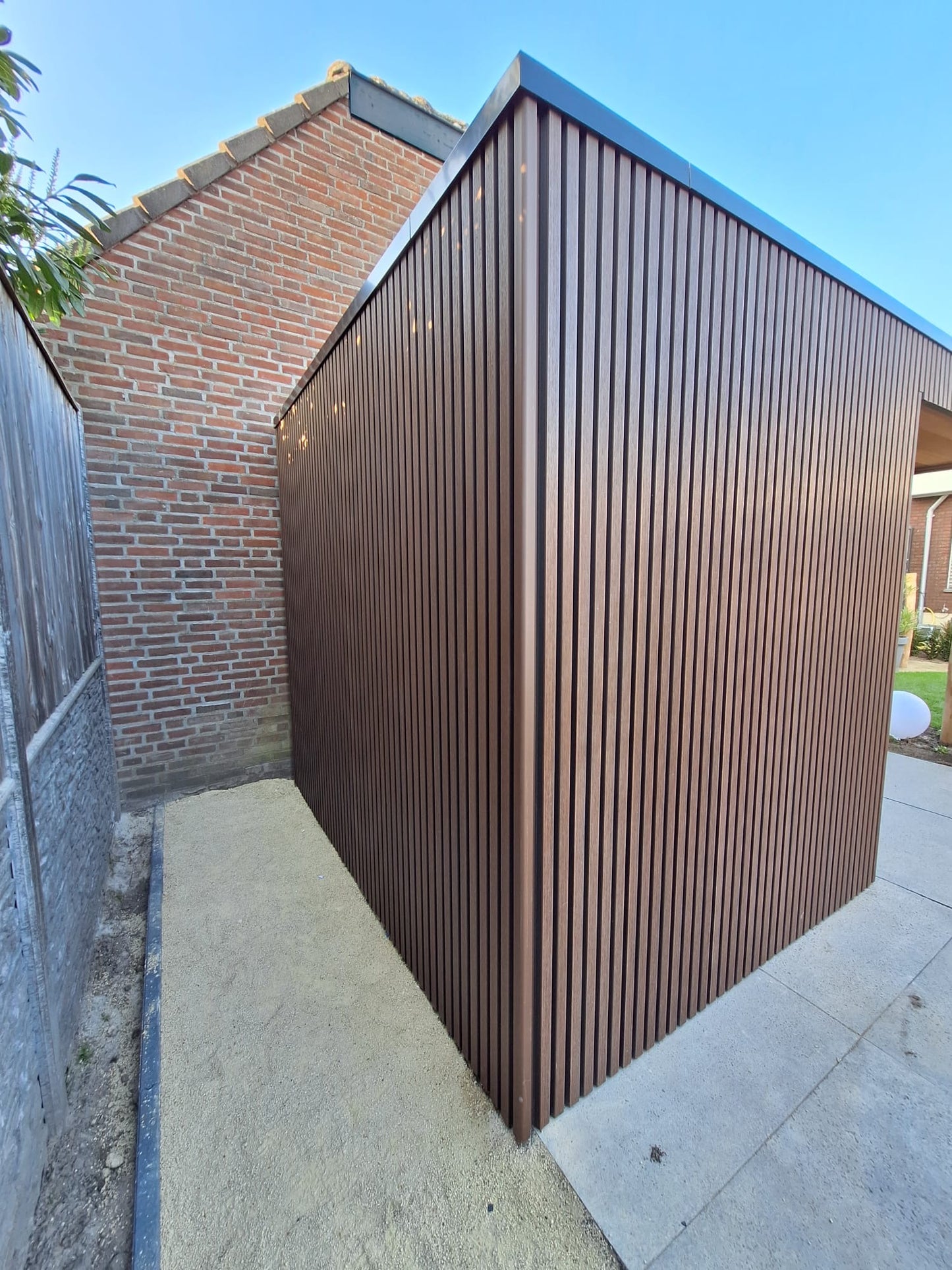 Panneau composite Premium Teak/Noir 290cm