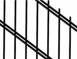 Panneau de Clôture Rigide 2D – Fil 6/5/6 mm – RAL 9005 – Largeur 250 cm Facadeck Wood Composite