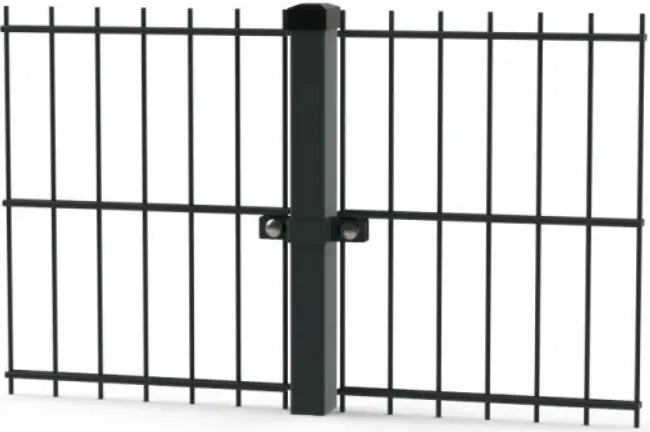 Panneau de Clôture Rigide 2D – Fil 6/5/6 mm – RAL 9005 – Largeur 250 cm Facadeck Wood Composite