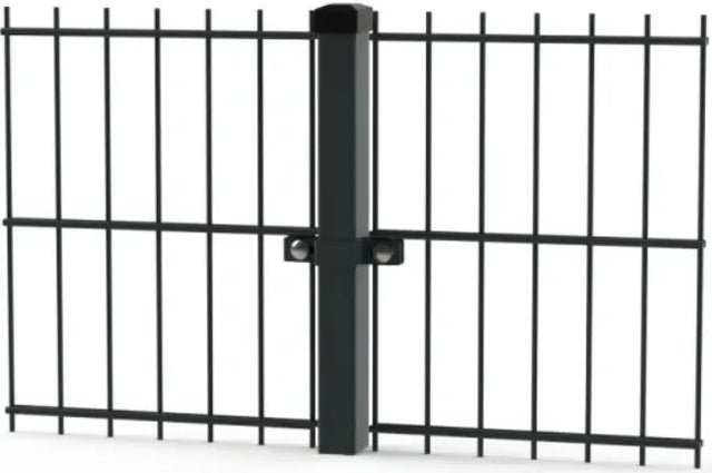 Panneau de Clôture Rigide 2D – Fil 6/5/6 mm – RAL 9005 – Largeur 250 cm Facadeck Wood Composite