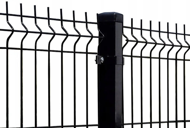 Panneau de Clôture Rigide 3D – Fil Ø 4 mm – RAL9005 - Largeur 250 cm Facadeck Wood Composite