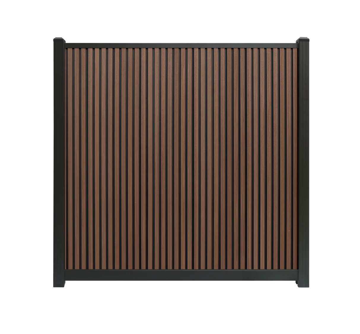 Clôture en composite WALNUT/NOIR rhombus VERICAL