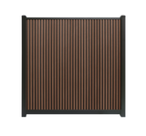 Clôture en composite WALNUT/NOIR rhombus VERICAL