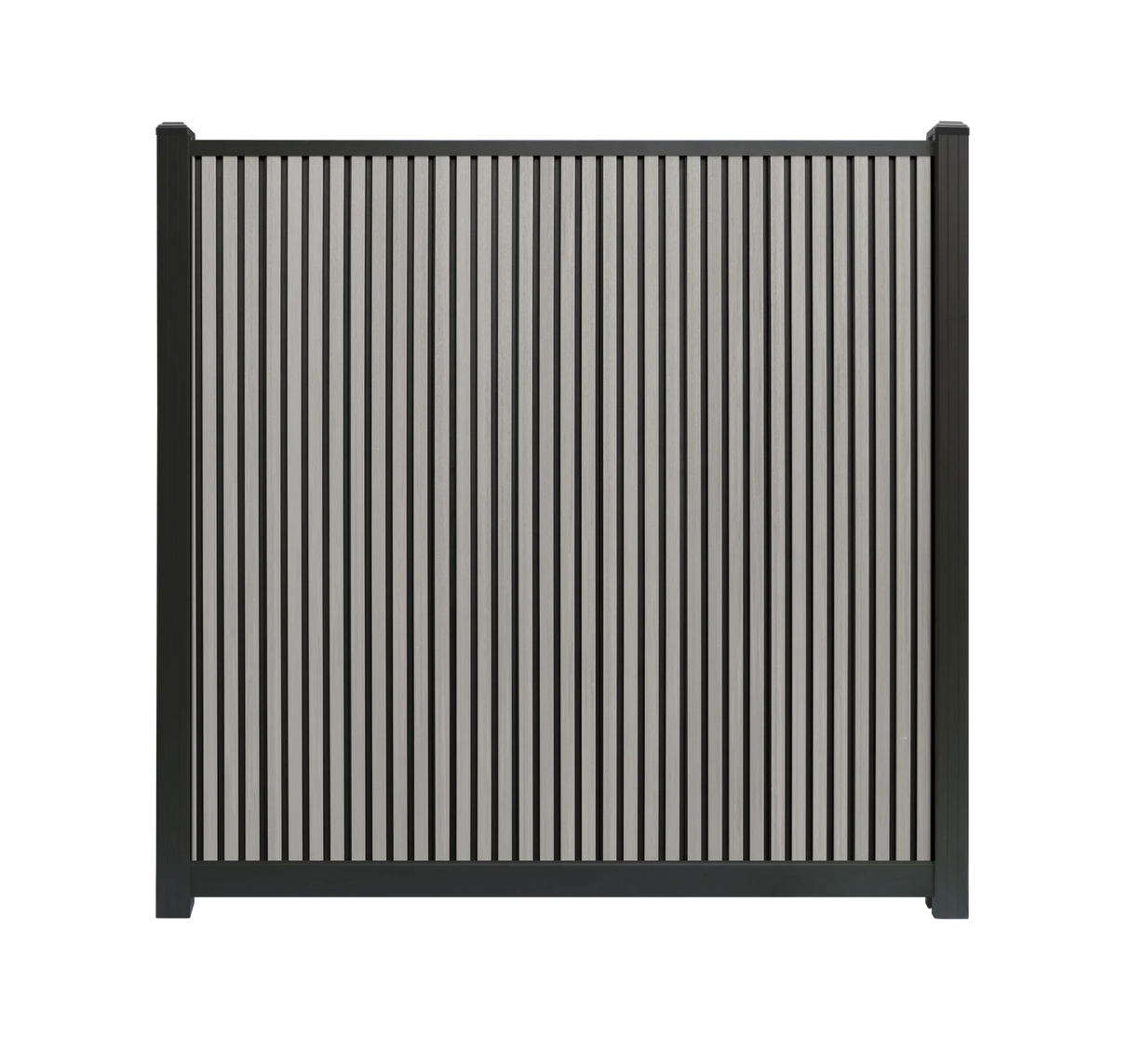 Clôture en composite GRIS CLAIR/NOIR rhombus VERICAL