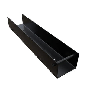 Support métallique en U pour plaque de béton – 300 mm – RAL 9005 Facadeck Wood Composite