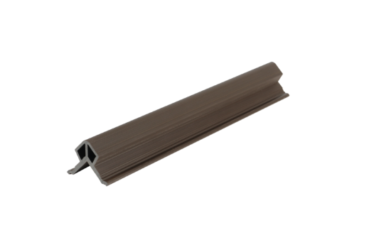 Profil d’angle pour bardage composite Walnut