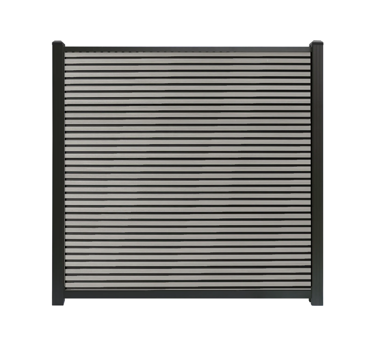 Clôture en composite GRIS CLAIR/NOIR rhombus