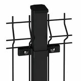 Poteau pour Clôture Rigide 60 × 40 mm – RAL 9005 – Avec Fixations et Capuchon Facadeck Wood Composite
