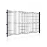 Panneau de Clôture Rigide 3D – Fil Ø 4 mm – RAL9005 - Largeur 250 cm Facadeck Wood Composite