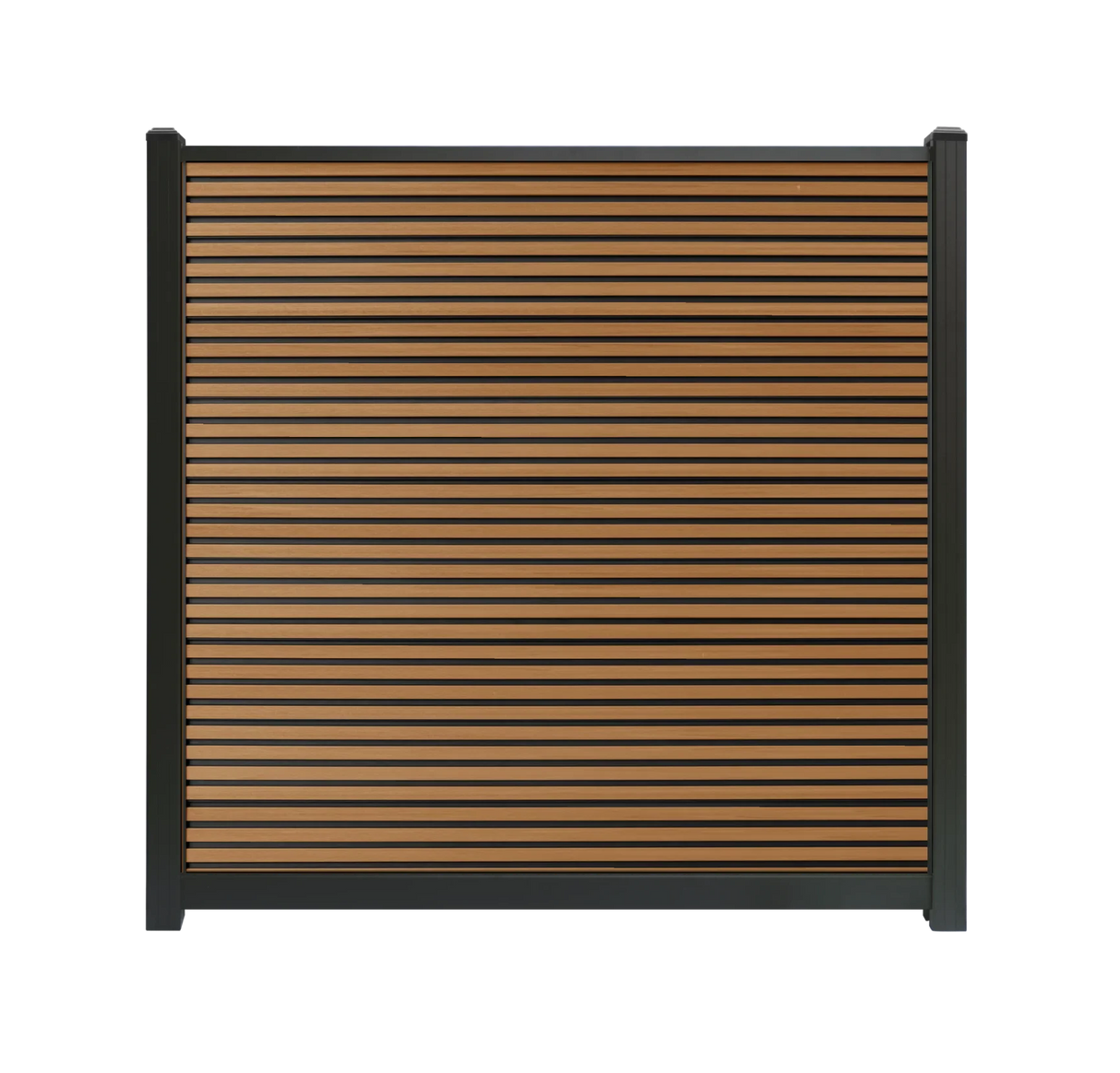 Clôture en composite TEAK/NOIR rhombus